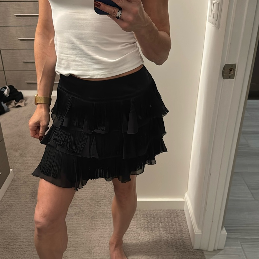 Bebe flapper style mini skirt vintage